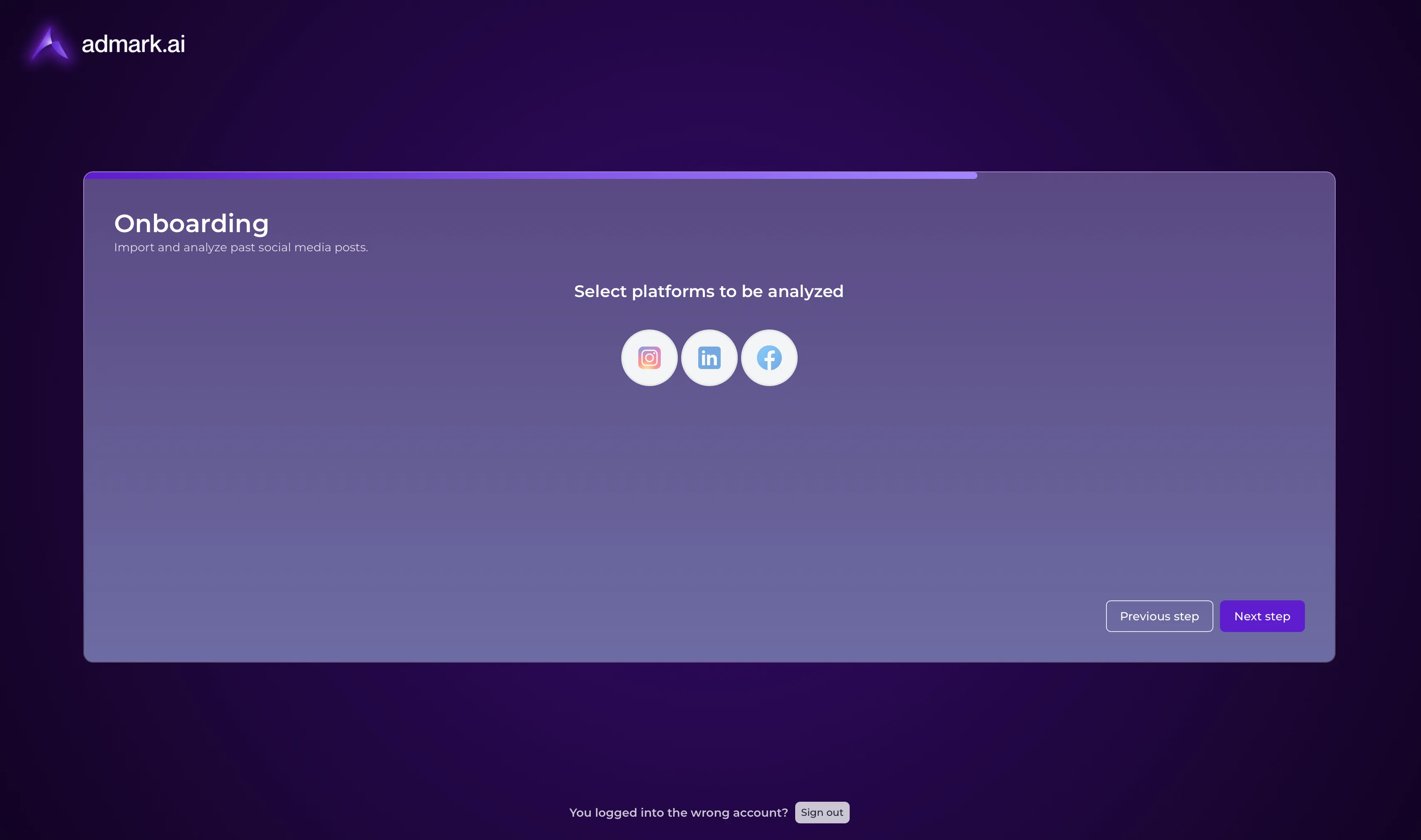 Select platforms to be analyzed